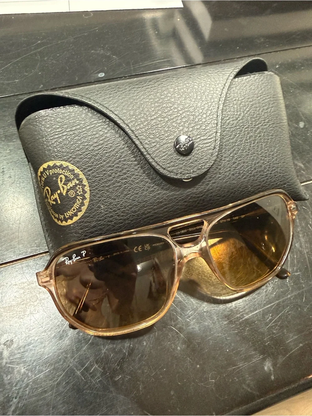Ray-Ban Brown Tortoiseshell Gradient Aviator Sunglasses